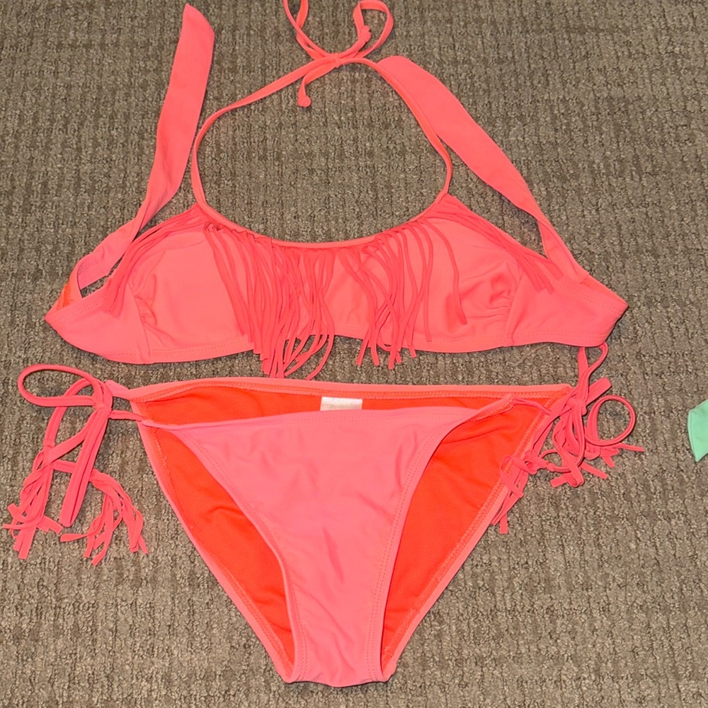 Size small coral color bathing suit